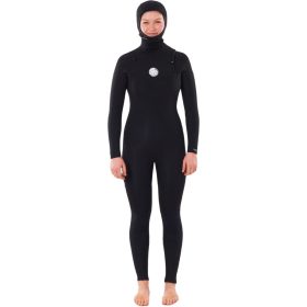 Rip Curl Dawn Patrol 5/4 Chest-Zip Hooded Wetsuit - Women's Black, 6