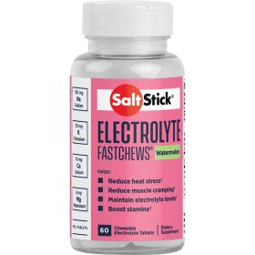 SaltStick Fastchews Chewable Electrolyte Tablets Seedless Watermelon, bottle of 60
