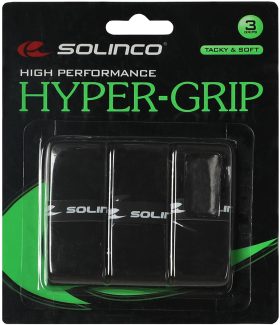 Solinco HyperGrip Overgrip 3-Pack (Black)