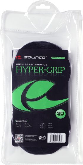 Solinco HyperGrip Overgrip 30-Pack (Black)