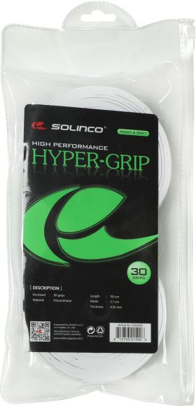 Solinco HyperGrip Overgrip 30-Pack (White)