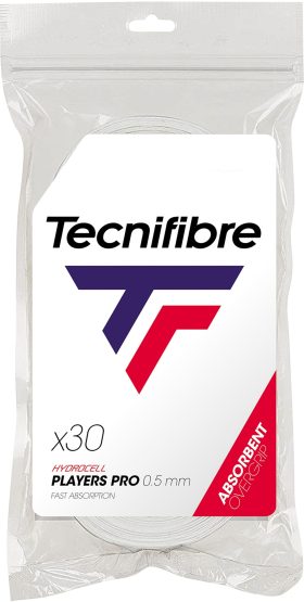 Tecnifibre Players Pro Overgrip 30-Pack (White)