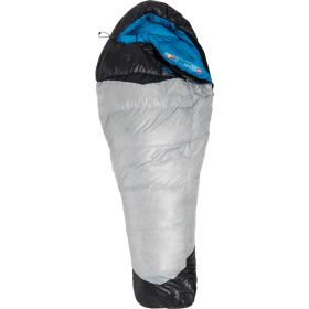 The North Face Blue Kazoo Sleeping Bag: 15F Down High Rise Grey/Hyper Blue, Extra Long/Left Zip