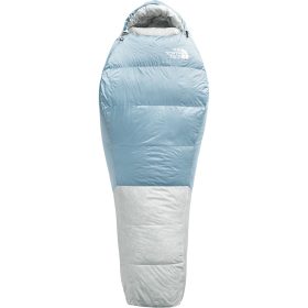 The North Face Blue Kazoo Sleeping Bag: 15F Down - Women's Beta Blue/Tin Grey, Reg/Left Zip