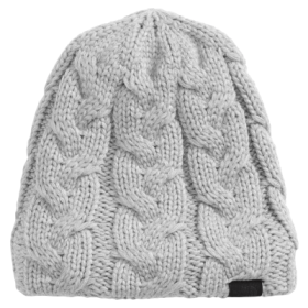 The North Face Cable Minna Beanie for Ladies - TNF Light Grey Heather