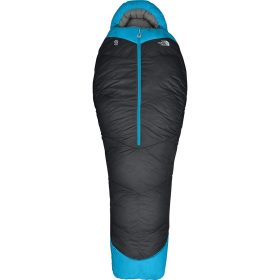 The North Face Inferno Sleeping Bag: 15F ProDown Asphalt Grey/Meridian Blue, Long