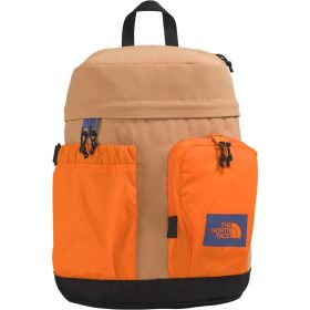 The North Face Small Mountain 18L Daypack Almond Butter/Mandarin/Cave Blue, One Size