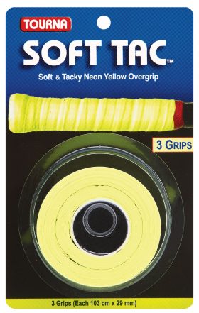 Tourna Soft Tac Overgrip 3-Pack (Neon Yellow)