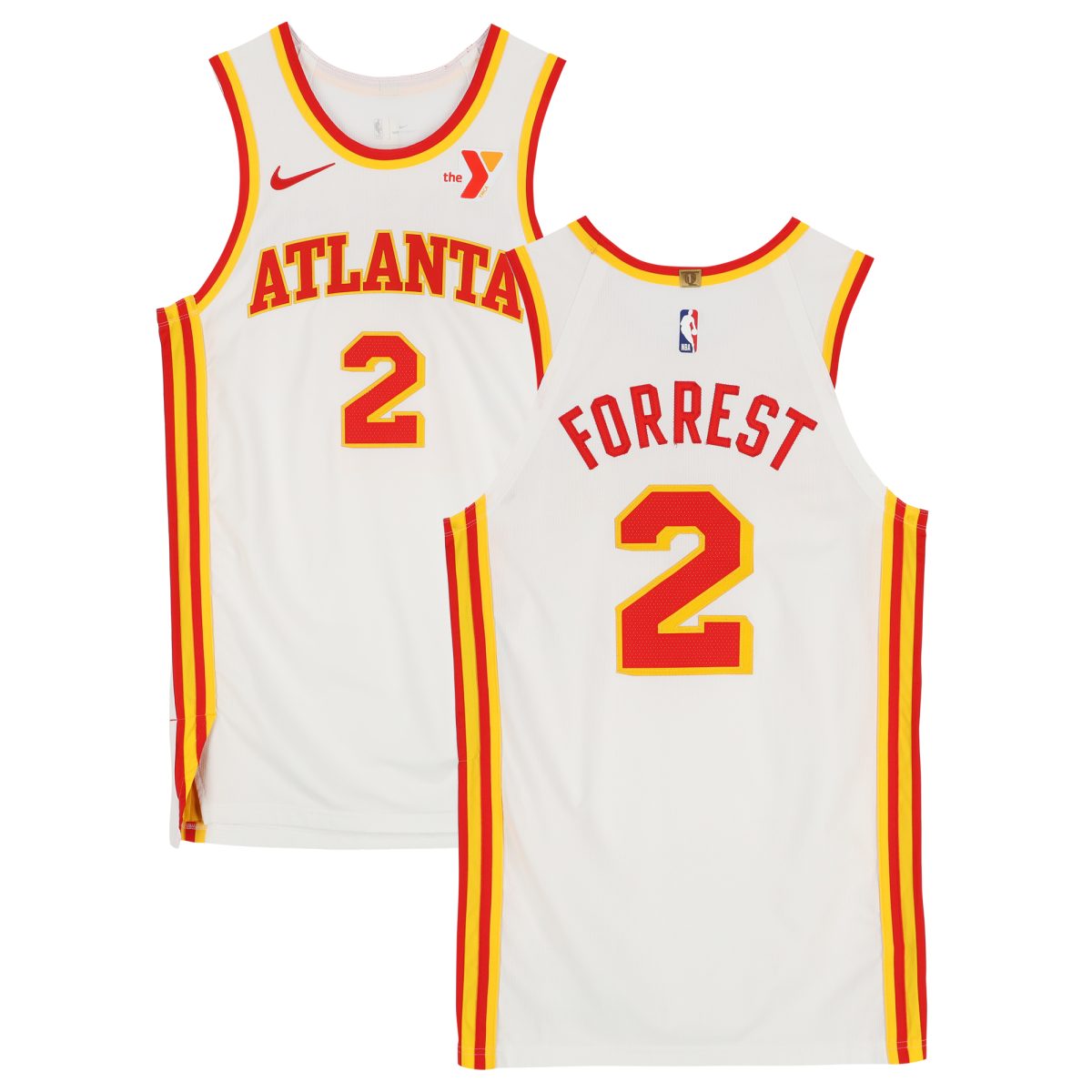 Trent Forrest Atlanta Hawks Game-Used #2 White Jersey vs. Sacramento Kings on January 22, 2024 - Size 48+4