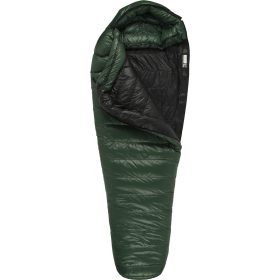 Western Mountaineering Badger MF Sleeping Bag: 15F Down Forest Green, 7ft/Right Zip