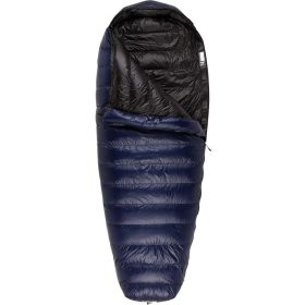 Western Mountaineering TerraLite Sleeping Bag: 25F Down Navy Blue, 5ft 6in/Left Zip