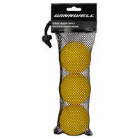Winnwell Street Ball - 65mm - 3 Pack in Soft Yellow