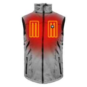 ActionHeat 5V Battery-Heated Softshell Vest for Men - Sharkskin Grey - 3XL