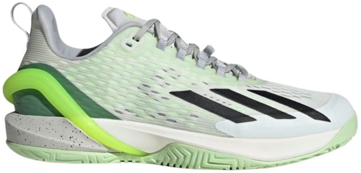 Adidas Men's Adizero Cybersonic Tennis Shoes (Crystal Jade/Core Black/Lucid Lemon)