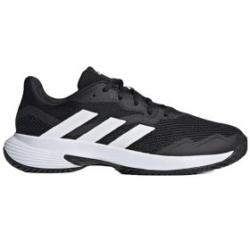 Adidas Men's CourtJam Tennis Shoes (Core Black/White/Core Black)