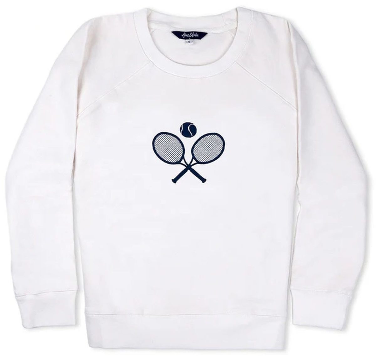 Ame & Lulu Women's Love All Crossed Racquets Tennis Sweatshirt