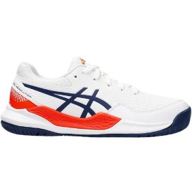 Asics Juniors Gel-Resolution 9 GS Tennis Shoes (White/Blue Expanse)