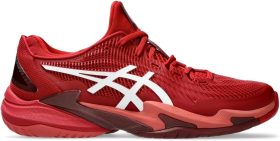 Asics Men's Court FF 3 Novak Tennis Shoes (Cranberry/White)