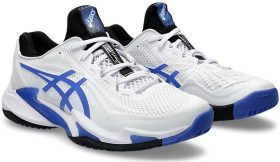 Asics Men's Court FF 3 Tennis Shoes (White/Sapphire)