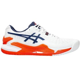 Asics Men's Gel-Resolution 9 Tennis Shoe (White/Blue Expanse)