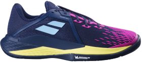 Babolat Men's Propulse Fury 3 All Court Tennis Shoes (Dark Blue/Pink Aero)