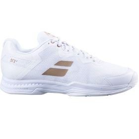 Babolat Men's SFX3 All Court Wimbledon Tennis Shoes (White/Gold)