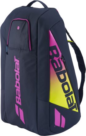 Babolat Pure Aero Rafa Racquet Holder x12 Tennis Bag (Dark Navy/Yellow/Pink)