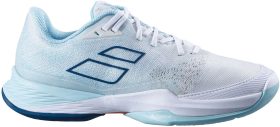 Babolat Women's Jet Mach 3 All Court Tennis Shoes (White/Angel Blue)