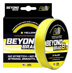 Beyond Braid 8X Ultra Performance 8-Strand Fishing Line - Yellow - 2000 Yards - 100 Lb. Test