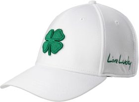 Black Clover Premium Clover Fitted Hats - White, Size: Small/Medium