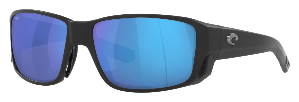 Costa Del Mar Tuna Alley PRO 580G Glass Polarized Sunglasses - Matte Black/Blue Mirror - Large