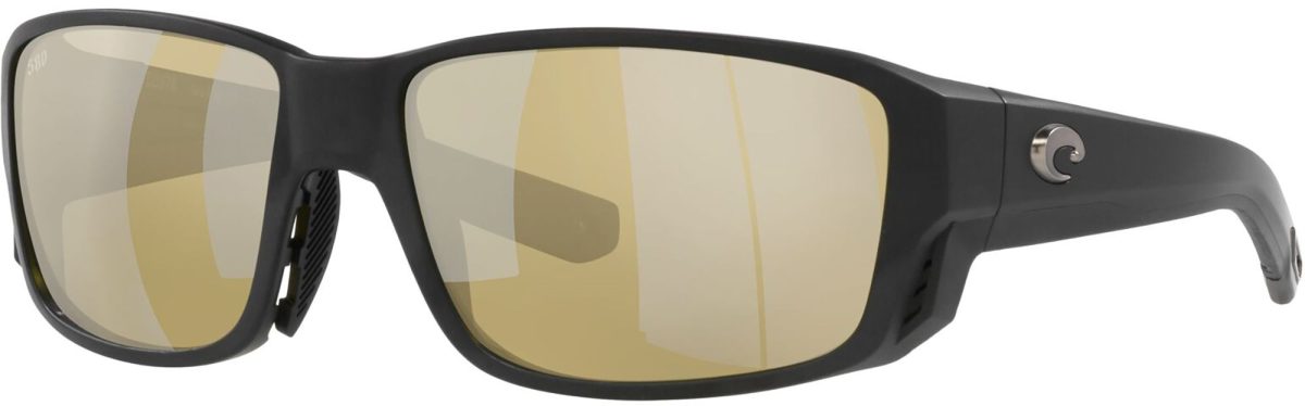 Costa Del Mar Tuna Alley Sunglasses, Men's, Black/Sunrise Silver Mirror