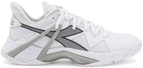 Diadora Men's B.Icon 2 All Ground Tennis Shoes (White/Silver)