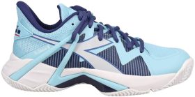 Diadora Women's B.Icon 2 All Ground Tennis Shoes (Bright Baby Blue/White)