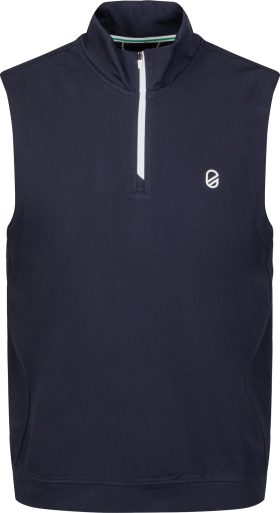 Extracurricular TechSoft Avery Quarter-Zip Men's Golf Vest - Blue, Size: Large