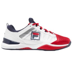 Fila Men's Speedserve Energized Tennis Shoes (White/Fila Red/Fila Navy)