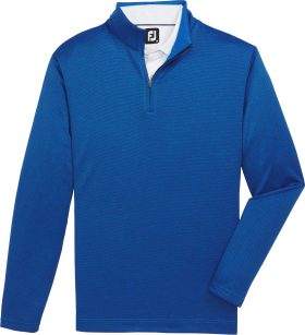 FootJoy Space Dye Dot Mid-Layer Men's Golf Pullover - Blue/Navy - Blue, Size: Small