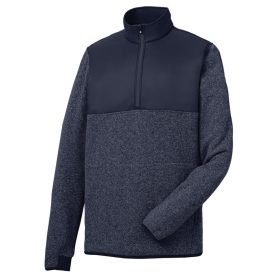 FootJoy Sweater Fleece Men's Golf Pullover - Heather Navy - Blue, Size: X-Large