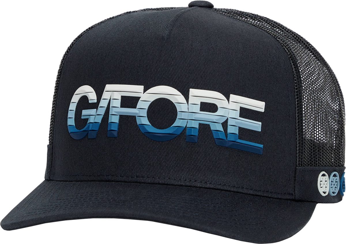 G/FORE 3D Ombre G/FORE Cotton Twill Trucker Men's Golf Hat - Black, Size: One Size