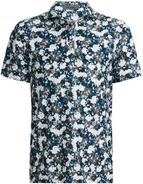 G/FORE Camo Floral Tech Pique Men's Golf Polo - Grey, Size: Small