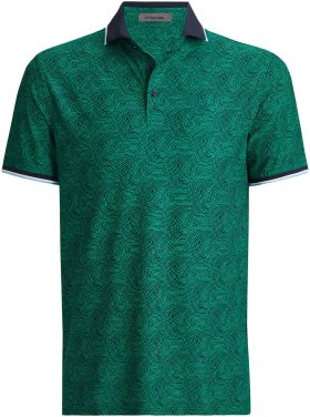 G/FORE Fingerprint Tech Pique Men's Golf Polo - Green, Size: Small