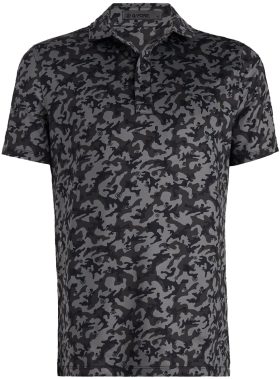 G/FORE Mapped Icon Camo Tech Jersey Men's Golf Polo 2024 - Black, Size: Medium