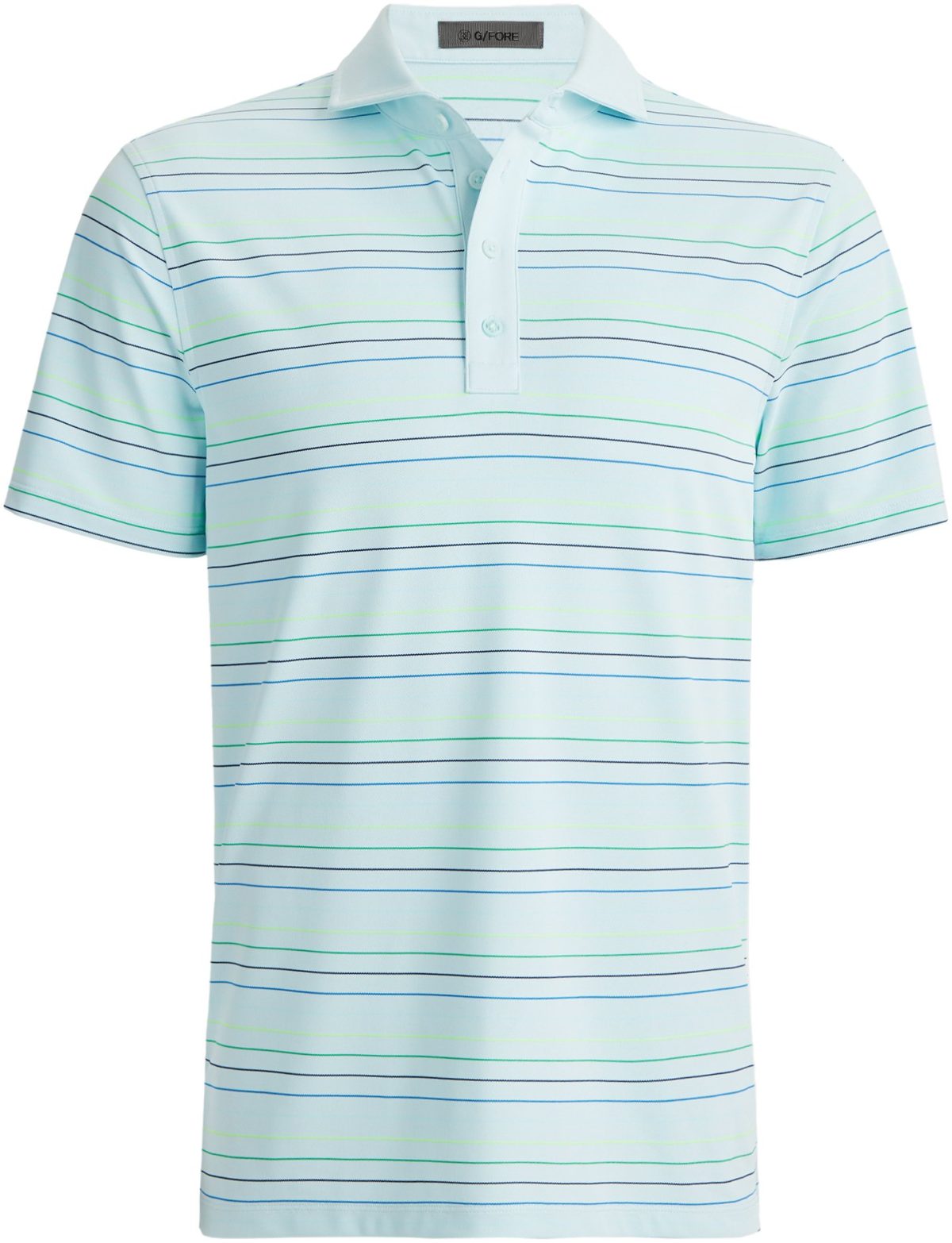 G/FORE Multi Stripe Tech Pique Men's Golf Polo - Blue, Size: Medium