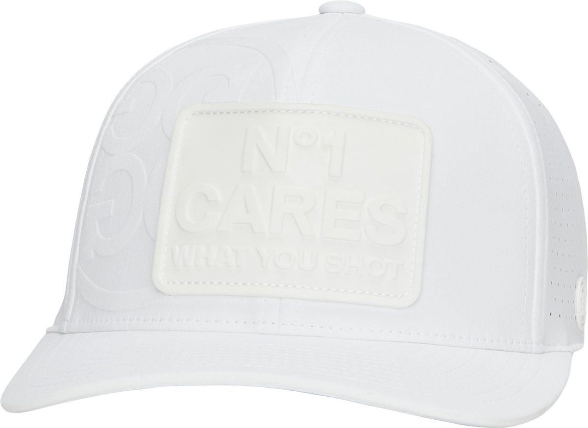 G/FORE NO1 Cares Perforated Featherweight Tech Snapback Men's Golf Hat - White, Size: One Size