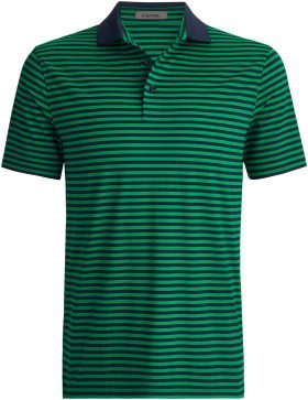 G/FORE Perforated Stripe Tech Jersey Men's Golf Polo - Green, Size: Small