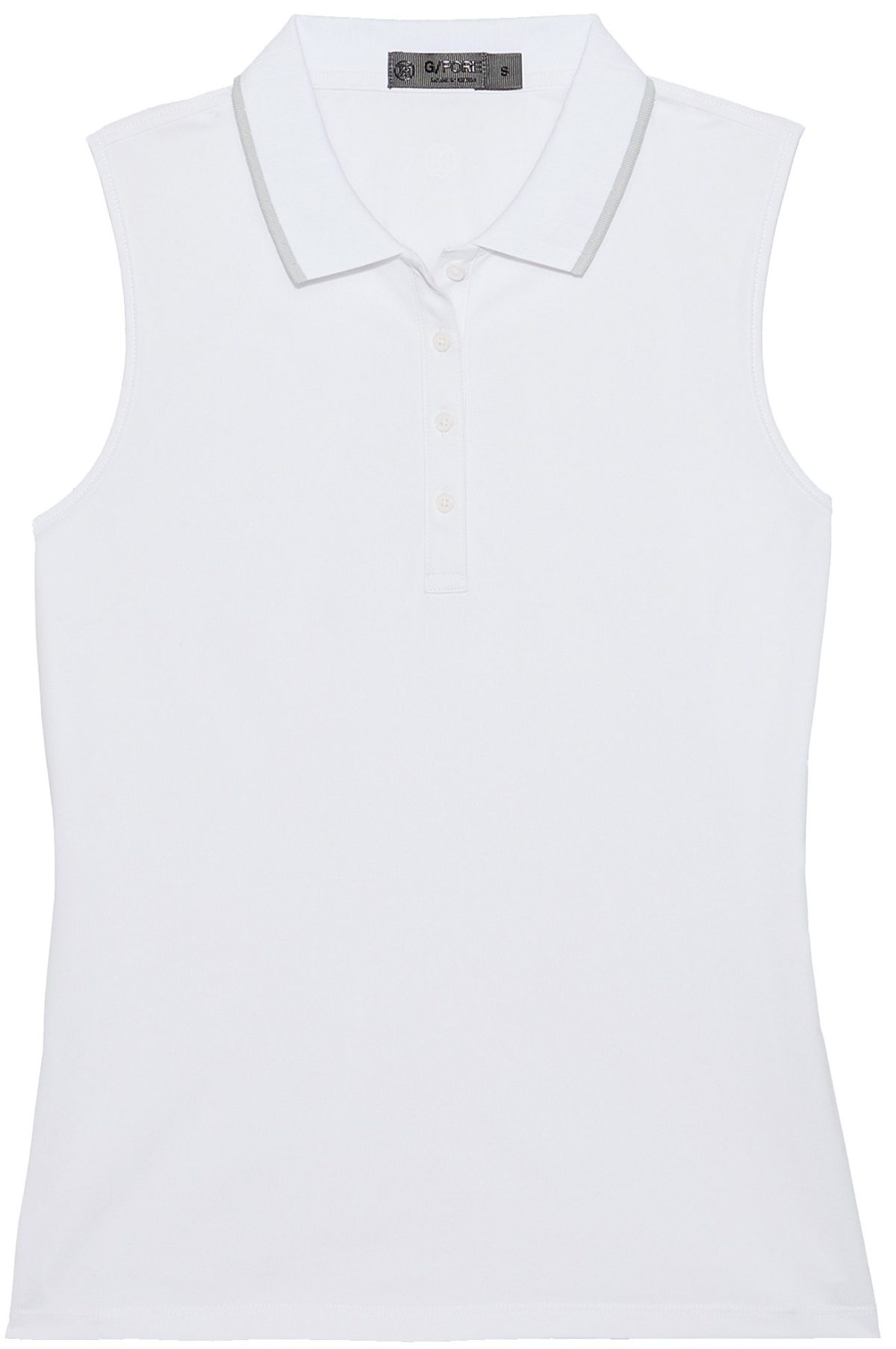 G/FORE Womens Pleated Collar Tech Pique Sleeveless Golf Polo 2024 - White, Size: X-Large