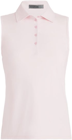 G/FORE Womens Silky Tech Nylon Sleeveless Golf Polo - Pink, Size: X-Large