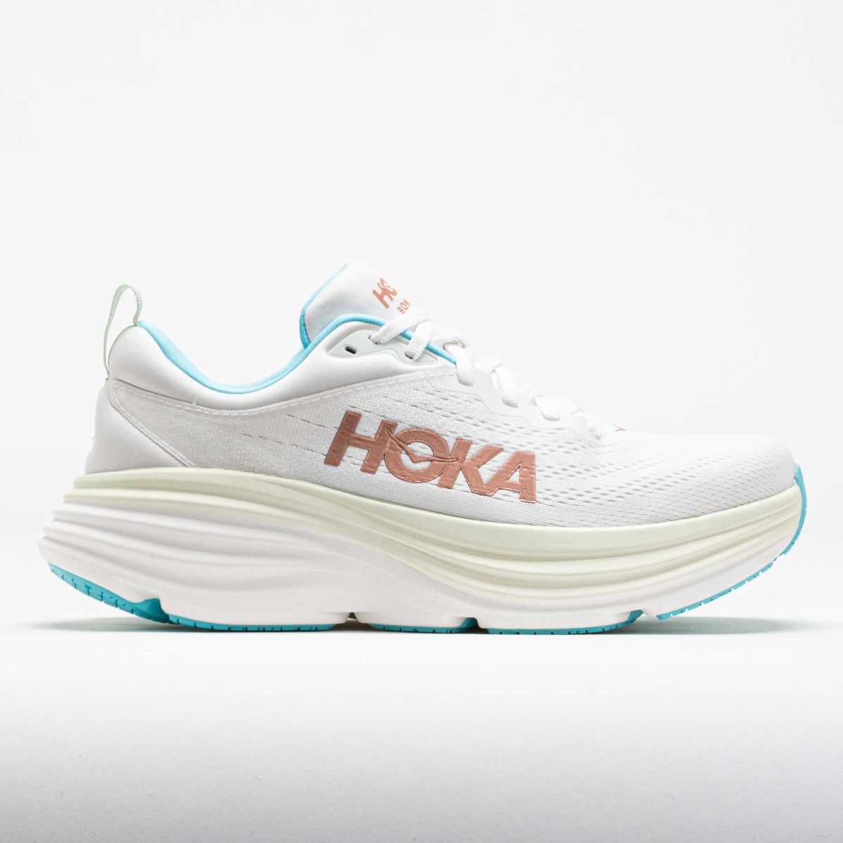 HOKA Bondi 8 Women's Running Shoes Frost/Rose Gold