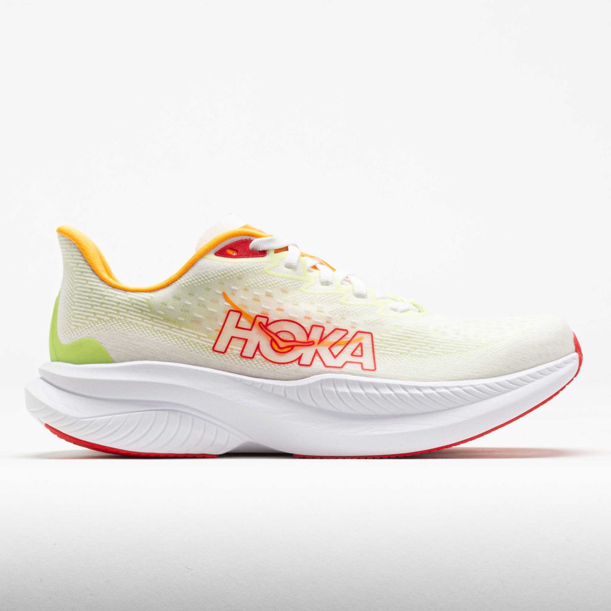 HOKA Mach 6 Women's Running Shoes White/Lettuce