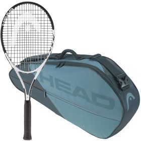 Head Geo Speed Prestrung Tennis Racquet Bundled w a Tour 3R Tennis Bag